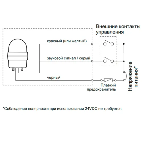 Маяк проблесковый желтого цвета SL70B-220-Y