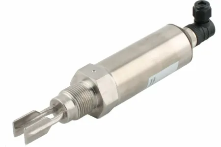 Вибрационный датчик предельного уровня жидкостей, -40 +150°С, Pmax=40 bar, 12 - 55 VDC, IP65, соединение- резьба 1/2'' PF (цилиндрическая), удлинение 40 мм, нерж. сталь 316L, выход PNP/NPN, разъем DIN 43650