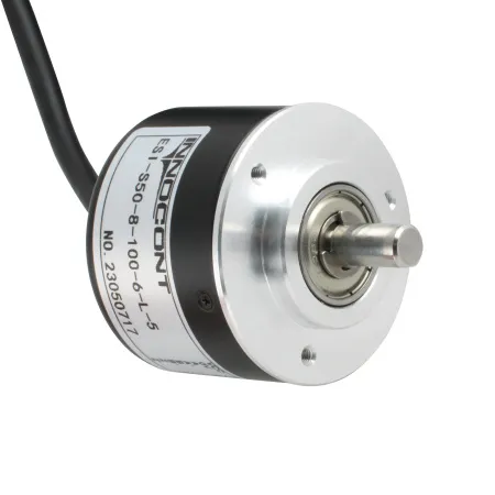 Инкрементальный энкодер D=40мм, выступающий вал 6мм, 360 имп/об, 24VDC, выход HTL, IP54, -20…+80°C, радиальный кабель 2м